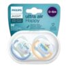 Avent sucette Natural Ultra Air Happy 0-6mois Bleu 2